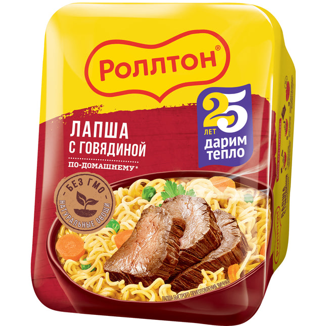 Instant Noodles with Beef "Homemade", Rollton, 90g/ 3.17oz