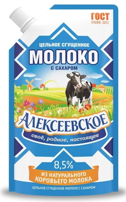 Condensed milk with sugar &quot;Alekseevskoe&quot;