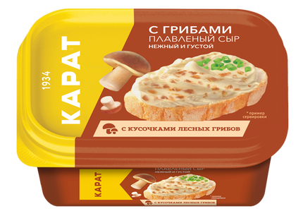 Processed Cheese &quot;Karat&quot; with Mushrooms