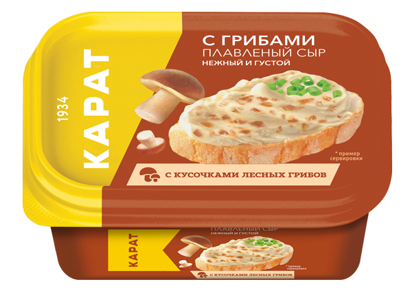 Processed Cheese &quot;Karat&quot; with Mushrooms