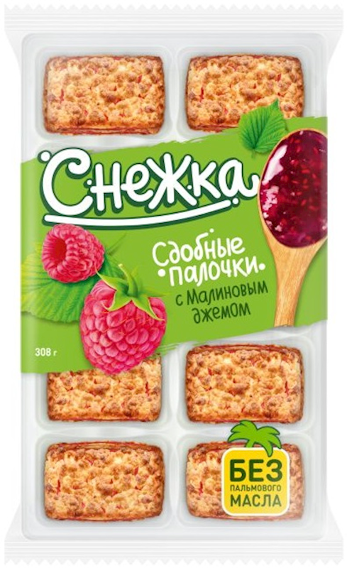 Butter cookies Snezhka with raspberry jam 308 g