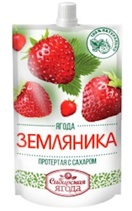 Grated strawberry Siberian berry with sugar 280 g