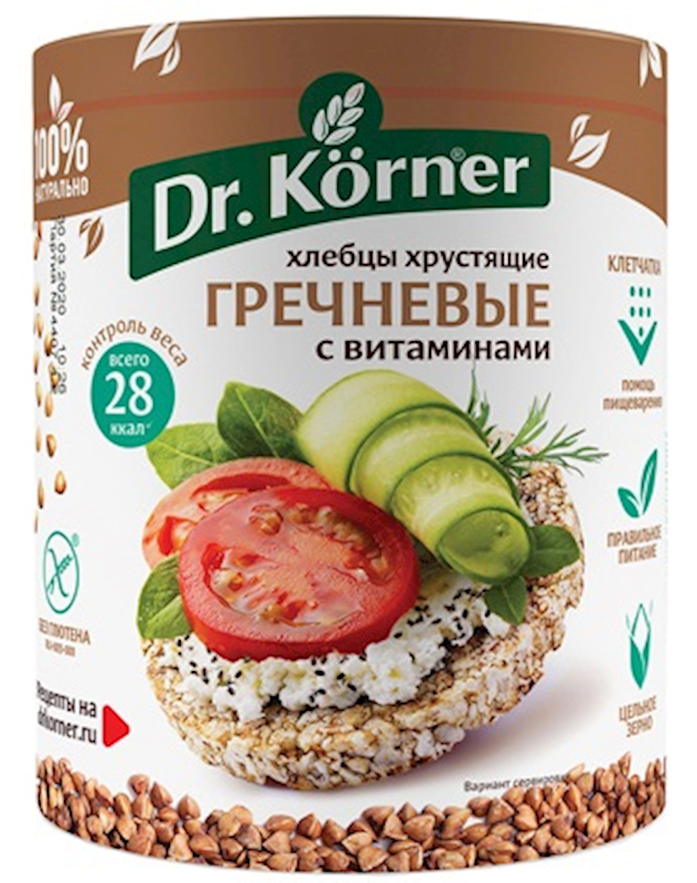 Bread Loafs (Hlebtsy) &quot;Dr. Korner&quot; Buckwheat 100g