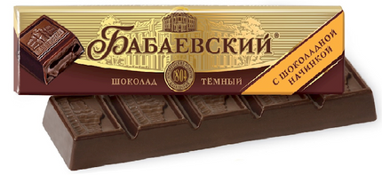 Imported Russian Chocolate Bar &quot;Babaevsky&quot; with Chocolate Filling