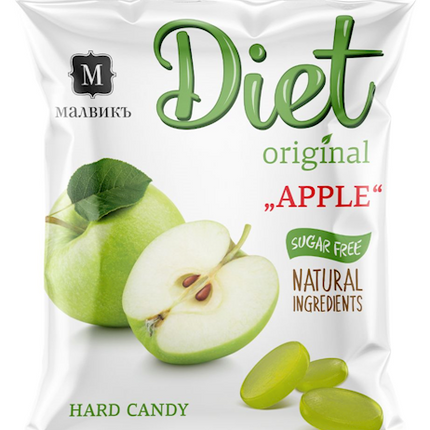 Malvik diet Apple candies with isomalt 50 g