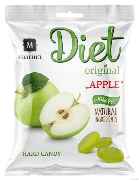 Malvik diet Apple candies with isomalt 50 g