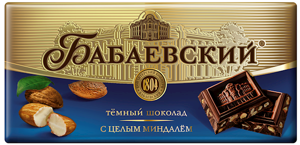 Imported Russian Chocolate &quot;Babaevskiy&quot; with Almonds 200gr