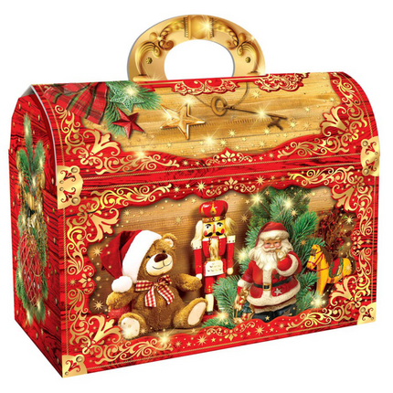 Christmas Candy Box "Golden Chest", 1.5kg