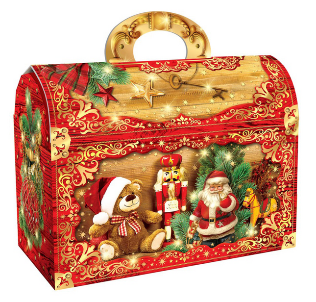 Christmas Candy Box "Golden Chest", 1.5kg