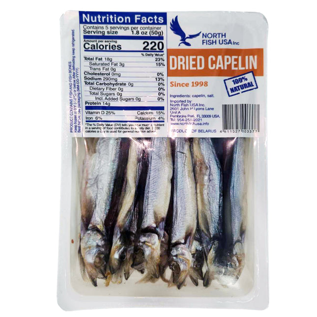 Dried Capelin, North Fish USA, 9.03 oz