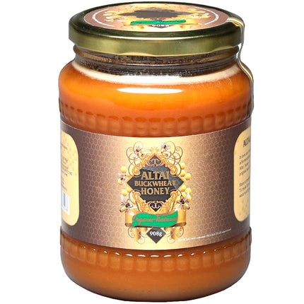 100% Organic Altai Buckwheat Honey, Golden Natural, 908g