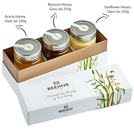 Gift Set 3 Natural Honey "DISCOVER THE BEAUTY", 750g