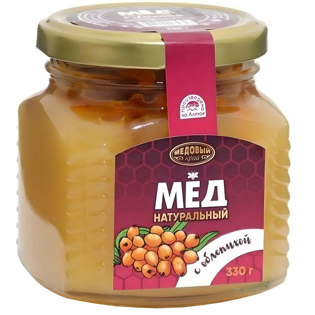 Organic Altai Honey with Sea Buckthorn, 330g