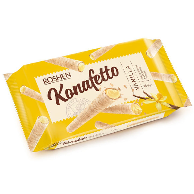 Waffle Tubes with Vanilla Filling "Konafetto", 140g