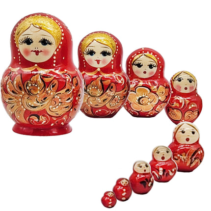 Matryoshka Nesting Doll "Firebird", Height 15cm, 9 Dolls