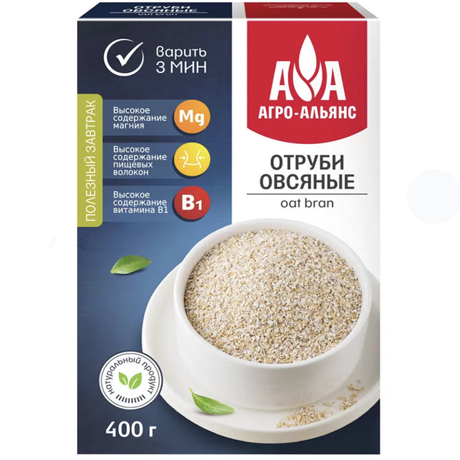 Oat Bran Extra, Agro-Alliance, 400g