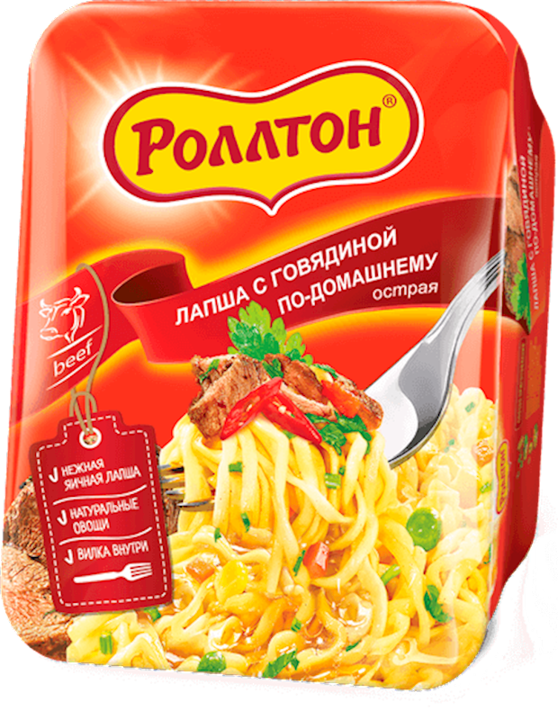 Rollton noodles Beef taste hot 90 g