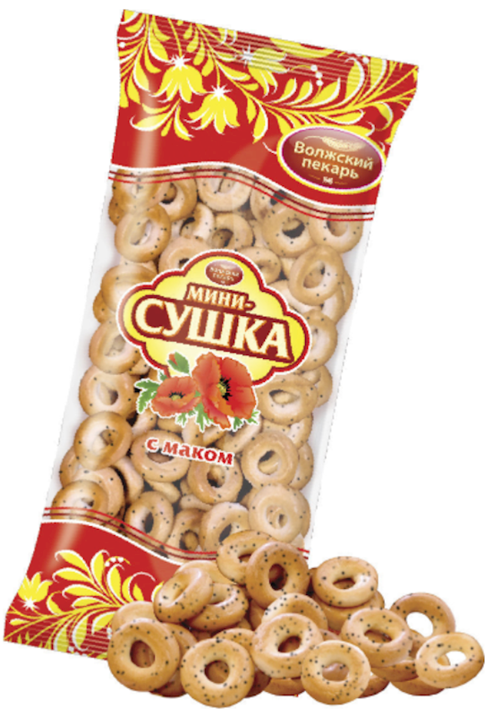 Sushka Volzhskii Pekar with poppy seeds 180 g