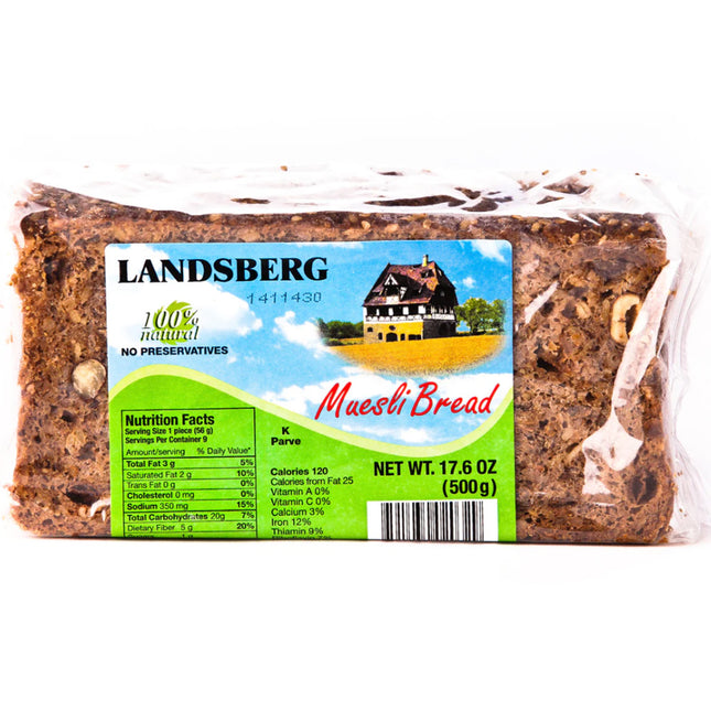 Whole Grain German Muesli Bread, Landsberg, 17.6oz