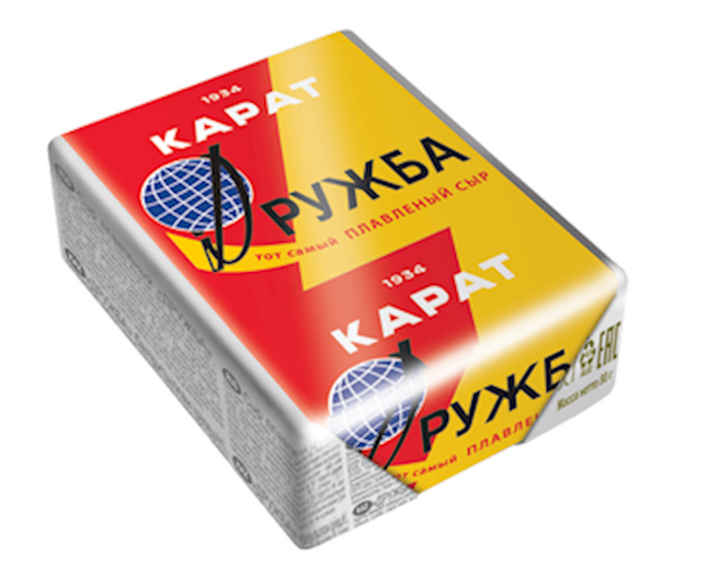 Processed Cheese &quot;Druzhba&quot; 90g