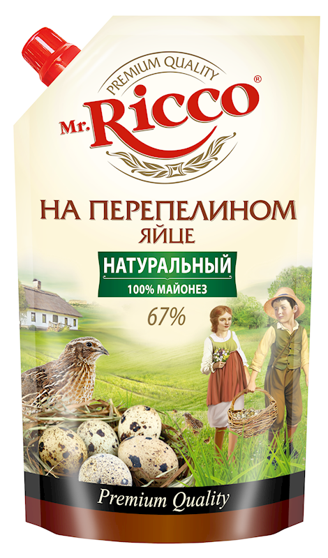 Mayonnaise Mr. Ricco Organic on quail eggs premium 400 ml