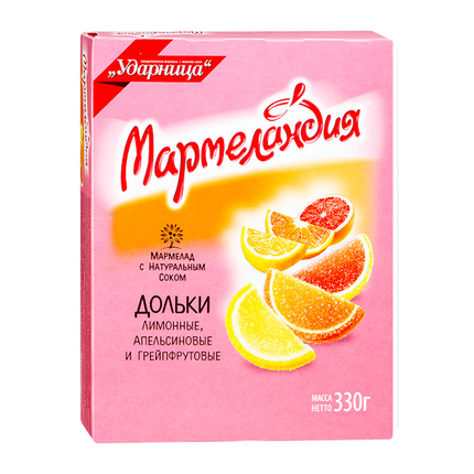 Marmalade &quot;UDARNITSA&quot; Assorted Slices 330g