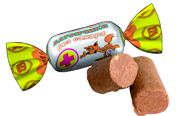 Candies &quot;Batonchik&quot; with Fructose (Sugar FREE)