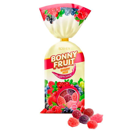 Bonny-Fruit Berry Mix Jelly Candies, 0.44 lb/ 200g