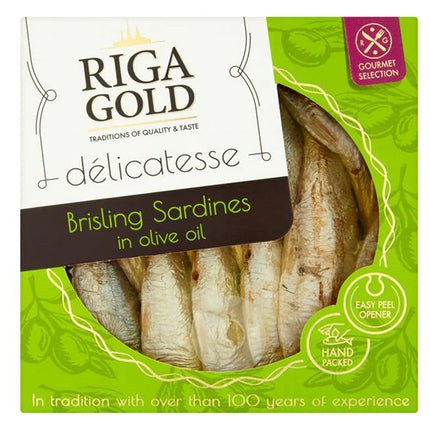 Brisling Grilled Sardines in Olive Oil, 120g