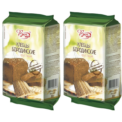 PACK2 Rye Crispbread with Coriander Borodino, 80g x 2