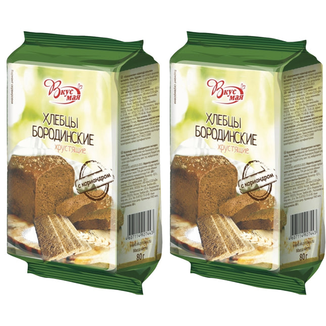 PACK2 Rye Crispbread with Coriander Borodino, 80g x 2