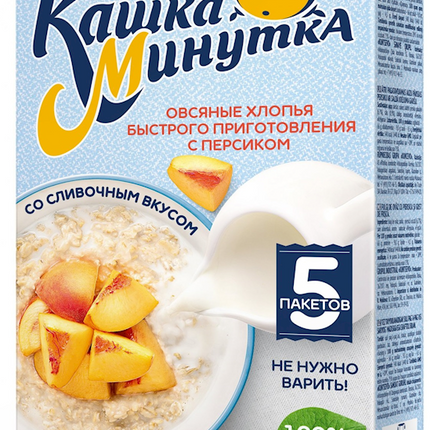 Oat Flakes &quot;Kasha Minutka&quot; with Peaches