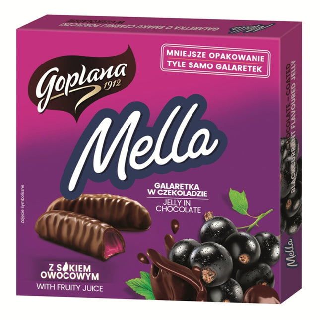 Chocolate Covered Black Currant Jelly Candy "Mella", 190g