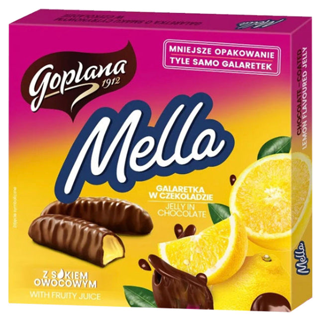 Chocolate Covered Lemon Jelly Candy "Mella", 190g