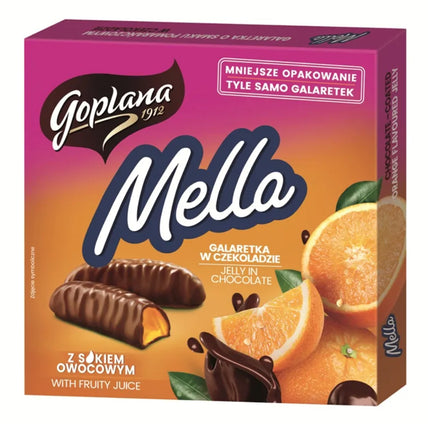 Chocolate Covered Orange Jelly Candy "Mella", 190g