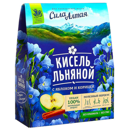 Flax Kissel with Apple & Cinnamon, Altai Power, 5.3oz / 150g