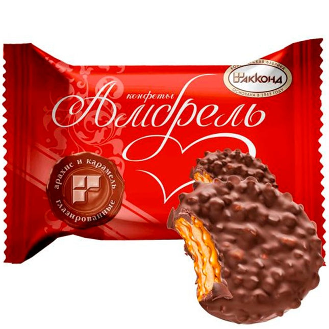 Chocolate-Waffle Candies with Peanuts & Caramel "Ambrel", Akkond, 226g/ 7.97oz