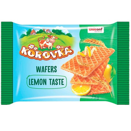 Crispy Lemon-Flavored Waffles, Rot Front, 75g/ 2.65oz