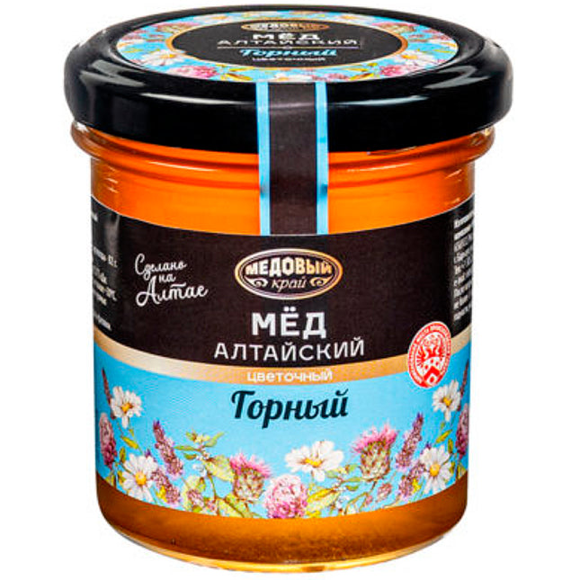 Altai Natural Flower Honey "Gorny", Medovy Kray, 500g/ 17.63oz