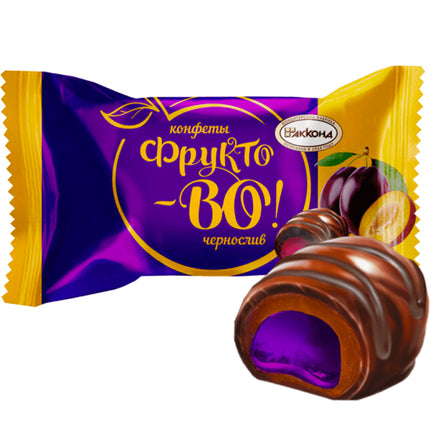 Chocolates with Dried Prune Filling "FruktoVo!", Akkond, 226g/ 7.97 oz