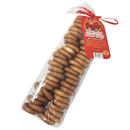 Pack 3 Mini Sushki with Poppy Seeds Hard Bagels, Franzeluta, 200g x 3