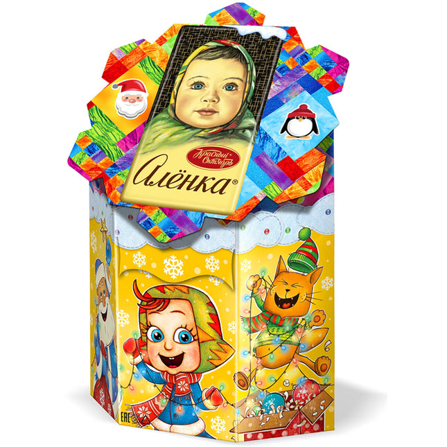 Christmas Candy Box "Alenka Cheerful Girl", 400g