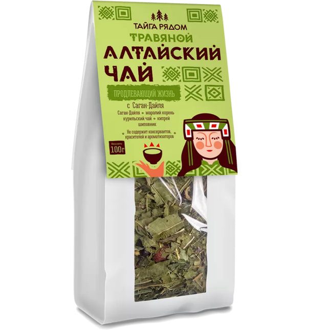 Herbal Altai Tea with Rhododendron adamsii "Prolonging Life", Taiga is Nearby, 100g / 3.53oz