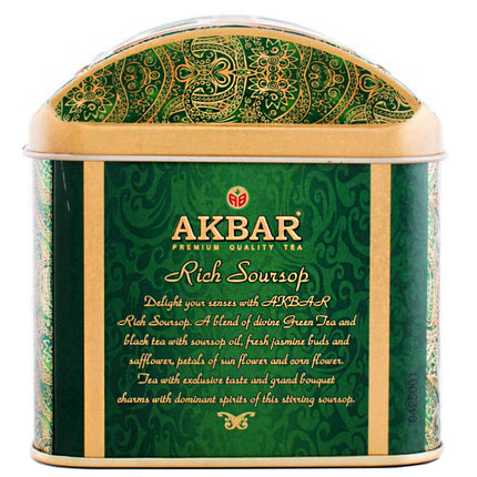 Ceylon Loose Large-Leaf Black & Green Tea Blend "Rich Soursop", Akbar, 250g/ 8.82oz 