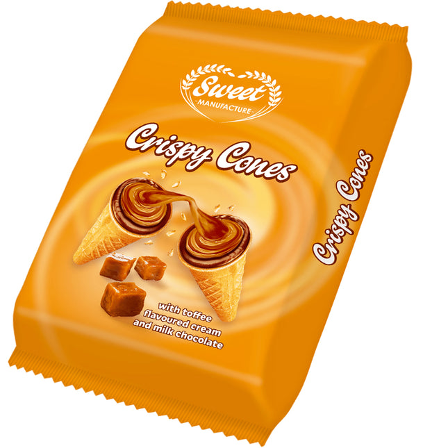 Crispy Cones Toffee Cream & Chocolate, 130g