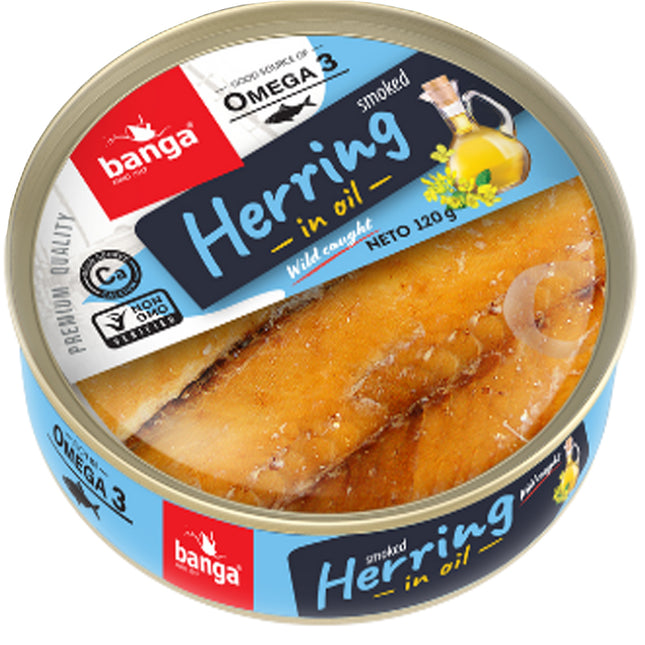 Smoked Atlantic Herring in Oil, 120g