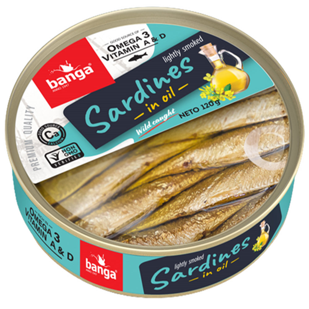 Lightly Smoked Sardines in Oil, 120g – RussianTable