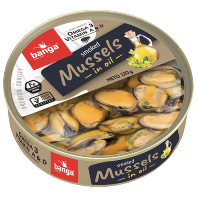 Smoked Mussels in Oil, 120g