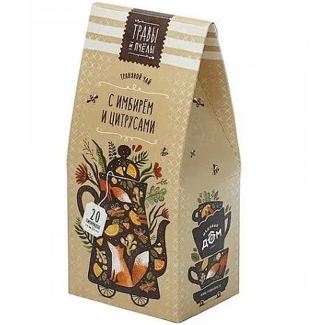 Herbal Tea Citrus & Ginger, "Herbs & Bees", 30g