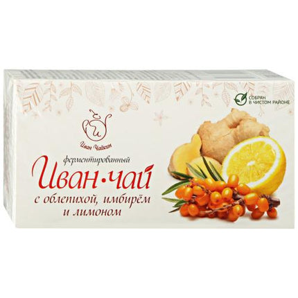 Ivan-Tea Fireweeds with Sea Buckthorn, Ginger and Lemon, 20 bags